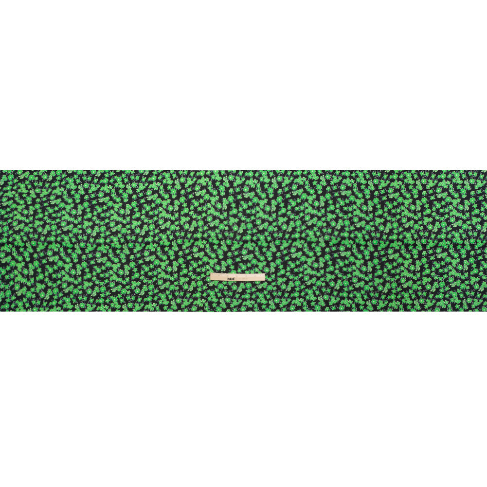 Sustainable Viscose Woven Print - Green Floral - Mood Exclusive Fields at Moher