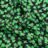 Sustainable Viscose Woven Print - Green Floral - Mood Exclusive Fields at Moher