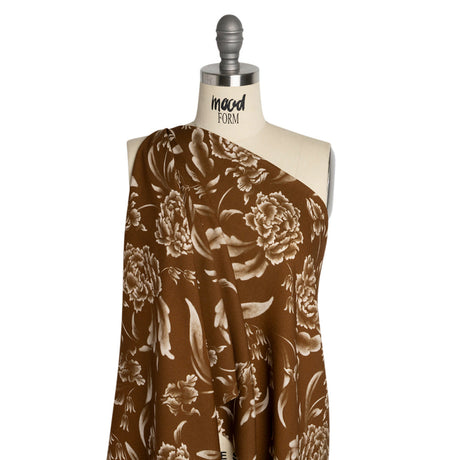 Mood Exclusive Brown Lyme Park Viscose Crepe