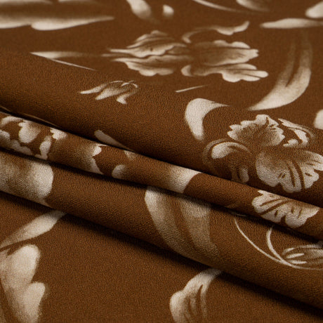Mood Exclusive Brown Lyme Park Viscose Crepe