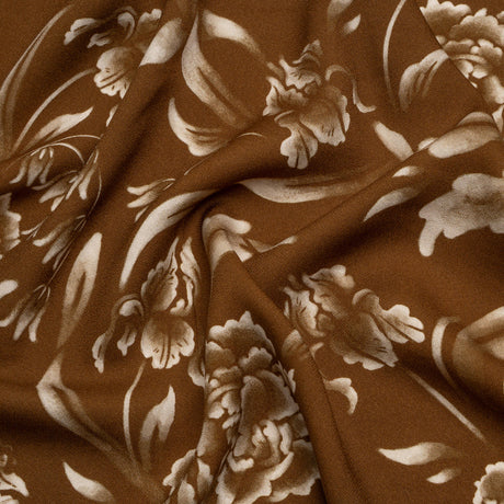 Mood Exclusive Brown Lyme Park Viscose Crepe