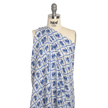Mood Exclusive Blue Remembering Rosie Viscose Crepe