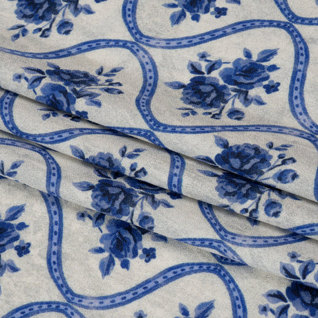 Mood Exclusive Blue Remembering Rosie Viscose Crepe