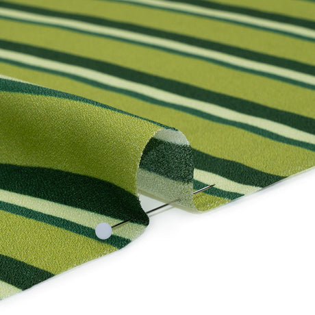 Mood Exclusive Green Seeing Stripes Viscose Crepe