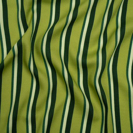 Mood Exclusive Green Seeing Stripes Viscose Crepe