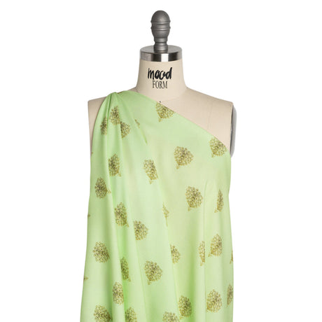 Mood Exclusive Mint Topiary Lane Viscose Crepe