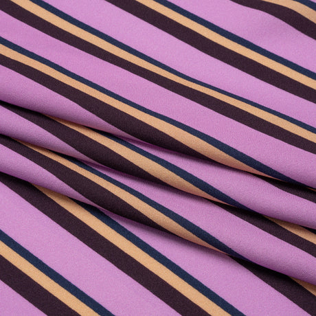 Mood Exclusive Purple Seeing Stripes Viscose Crepe
