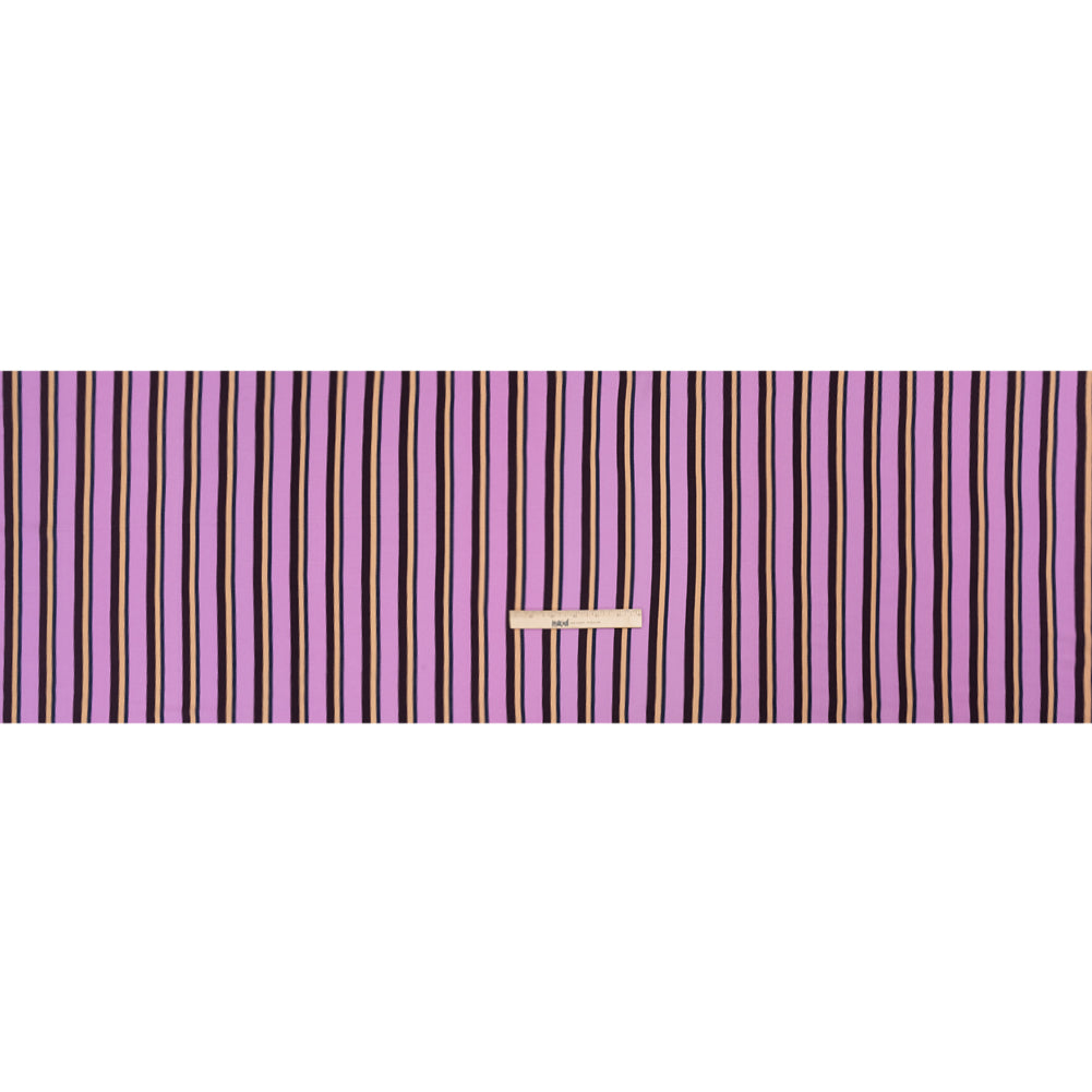 Mood Exclusive Purple Seeing Stripes Viscose Crepe