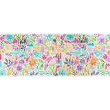 Stretch Cotton Canvas Print - White and Rainbow Crayon Flowers - Mood Exclusive Inner Child