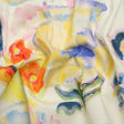 Stretch Cotton Canvas Print - White and Yellow Painterly Floral - Mood Exclusive Step One