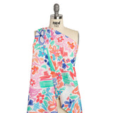 Stretch Cotton Canvas Print - Blue, Green and Pink Floral - Mood Exclusive Downright Dandy