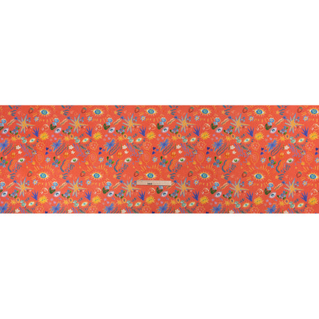 Stretch Cotton Canvas Print - Coral, Yellow and Blue Little Doodles - Mood Exclusive Skybrite Sights