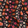 Mood Exclusive Black Infinitely Floral Metallic Pinstriped Viscose Dobby