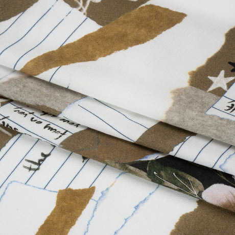 Sustainable Viscose Crepe Print - Beige Note Patchwork - Mood Exclusive Scraps of Self