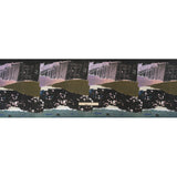 Sustainable Viscose Crepe Print - Dark Gray and Lavender Torn Photos Collage - Mood Exclusive What About Always