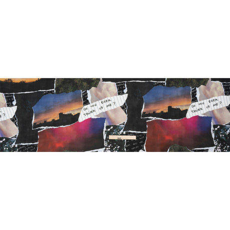 Sustainable Viscose Crepe Print - Black, Red and Blue Scraps Collage - Mood Exclusive Thy Eternal Summer