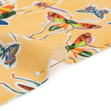 Sustainable Viscose Woven Print - Yellow and Rainbow Insects - Mood Exclusive Picnic Guests