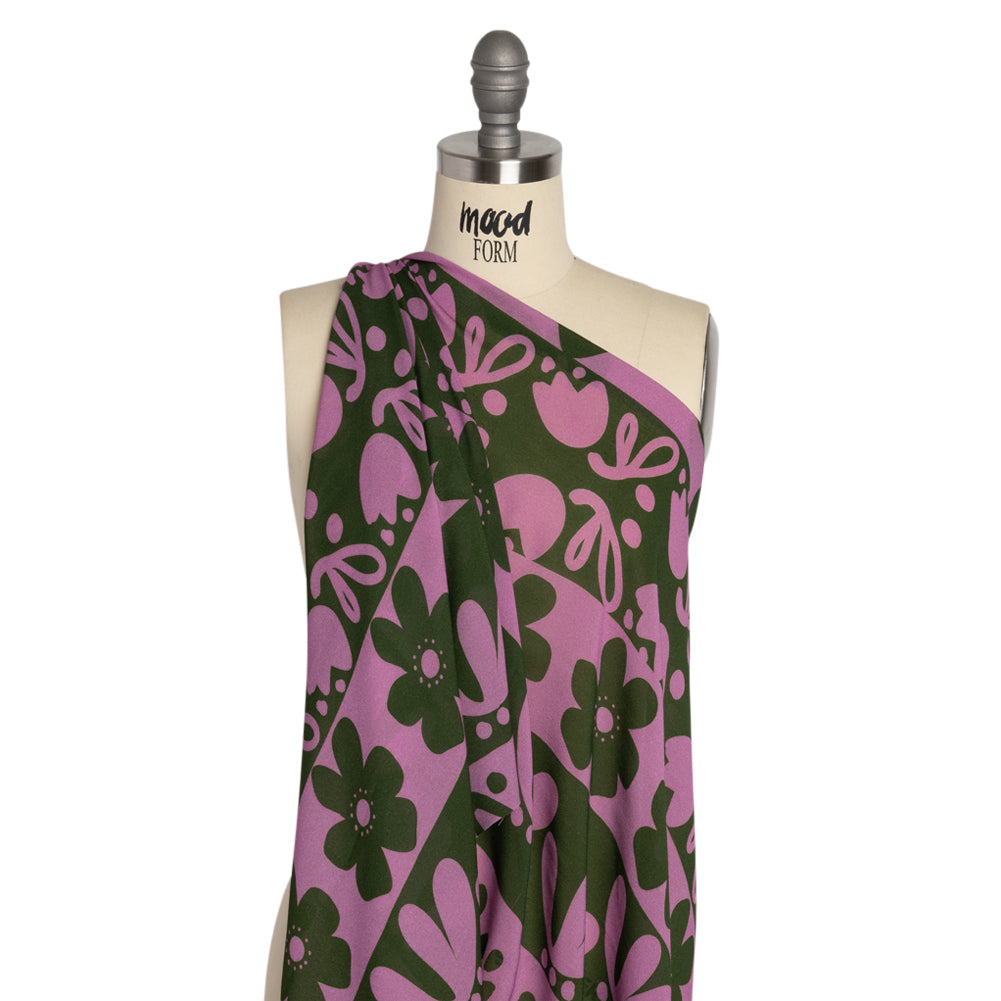 Mood Exclusive Purple Dreams and Doodles Viscose Georgette