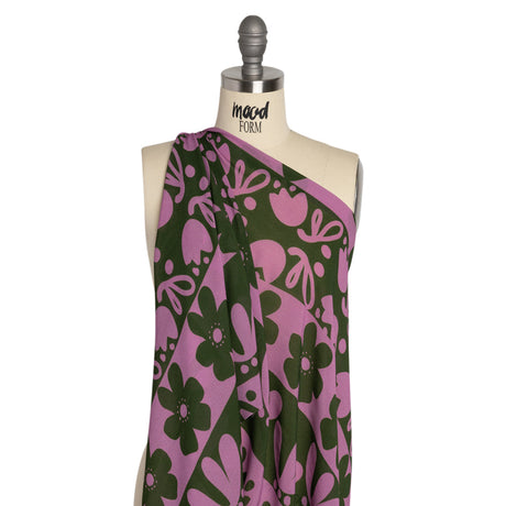 Mood Exclusive Purple Dreams and Doodles Viscose Georgette