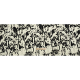 Sustainable and Recycled Viscose Satin Print - Cream and Black Abstract and Stars - Mood Exclusive Cosmic Chaos