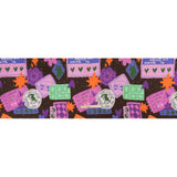 Sustainable and Recycled Viscose Satin Print - Purple, Mint and Blue Scrapbook Collage - Mood Exclusive Penpal Persona