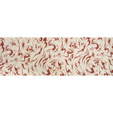 Sustainable and Recycled Viscose Satin Print - Red and Cream Swirls and Stars - Mood Exclusive Vincent's Hope