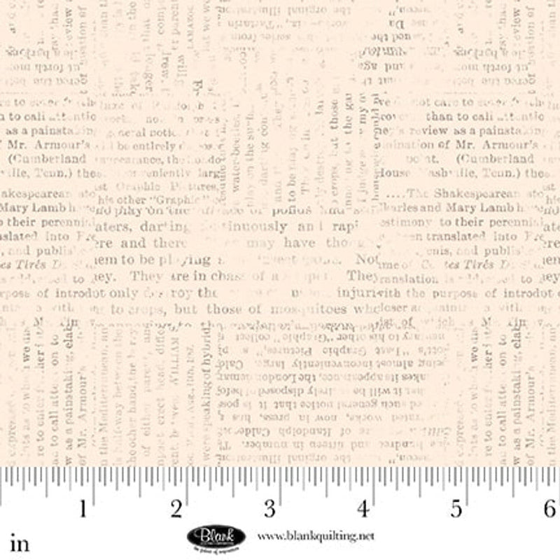 Cotton Newspaper Print Fabric Parchment 44/45"
