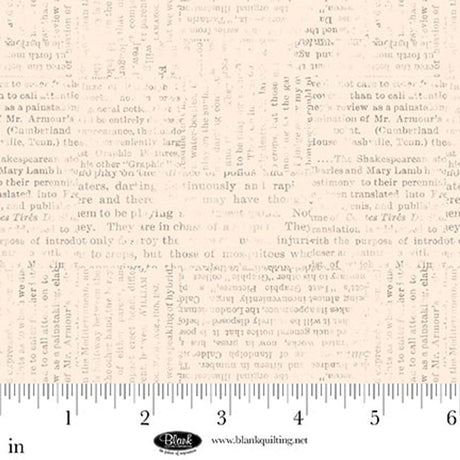 Cotton Newspaper Print Fabric Parchment 44/45"
