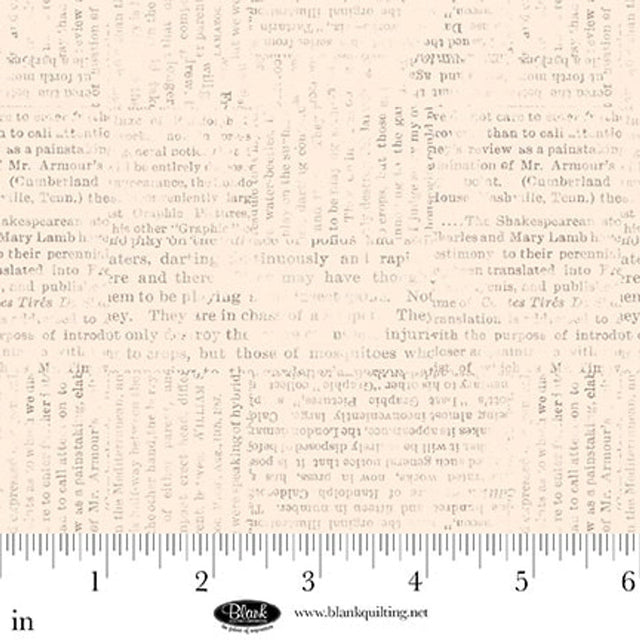 Cotton Newspaper Print Fabric Parchment 44/45"