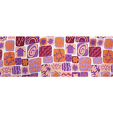 Sustainable and Recycled Viscose Satin Print - Purple and Orange Doodle Patches - Mood Exclusive Place in Space