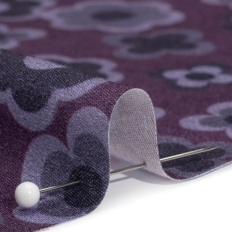 Mood Exclusive Purple Daisy Train Rayon Challis