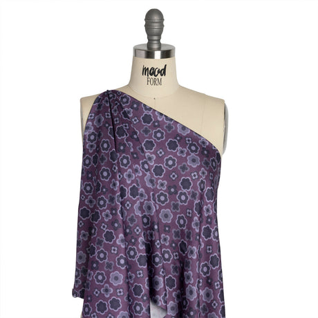 Mood Exclusive Purple Daisy Train Rayon Challis