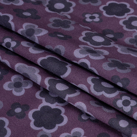 Mood Exclusive Purple Daisy Train Rayon Challis