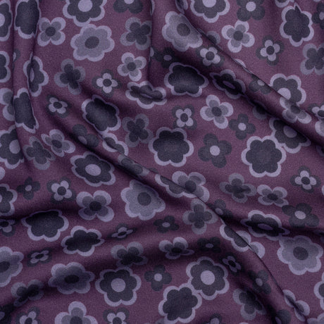 Mood Exclusive Purple Daisy Train Rayon Challis