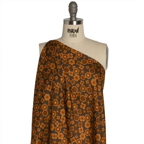 Mood Exclusive Brown Daisy Train Rayon Challis