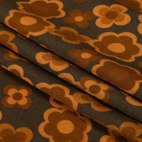 Mood Exclusive Brown Daisy Train Rayon Challis