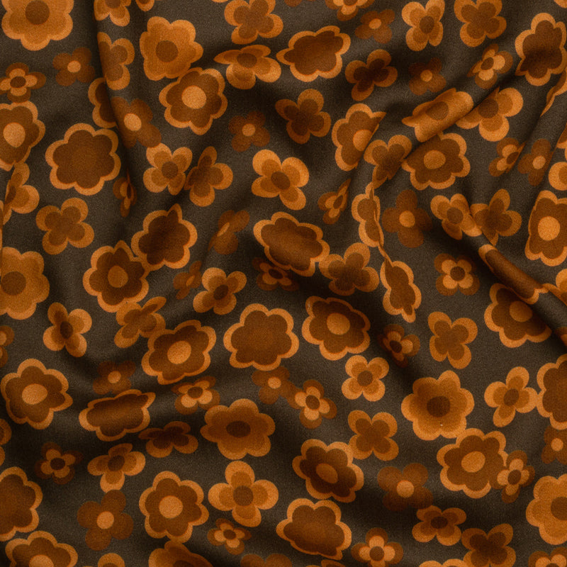 Mood Exclusive Brown Daisy Train Rayon Challis