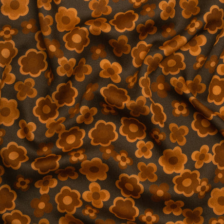 Mood Exclusive Brown Daisy Train Rayon Challis