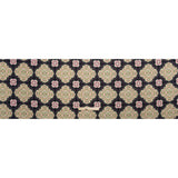 Cotton Voile Print - Black, Pink and Green Floral Tiles - Mood Exclusive Rosalind and Celia