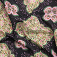 Cotton Voile Print - Black, Pink and Green Floral Tiles - Mood Exclusive Rosalind and Celia