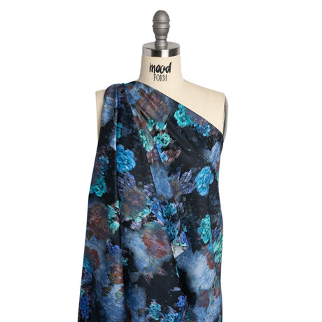 Mood Exclusive Blurred Blues Cotton Voile