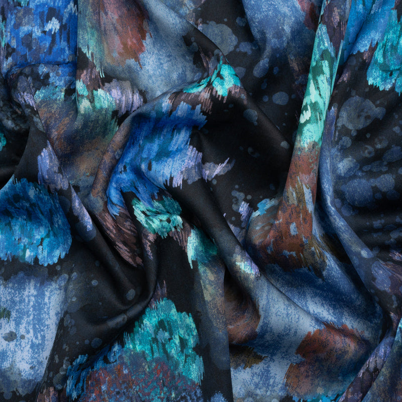 Mood Exclusive Blurred Blues Cotton Voile