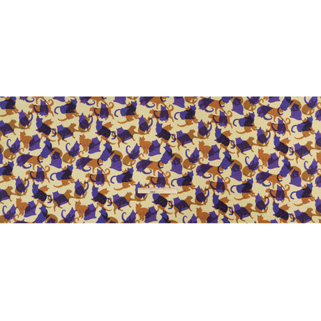 Mood Exclusive Purple Lazy Caturday Viscose Crepe