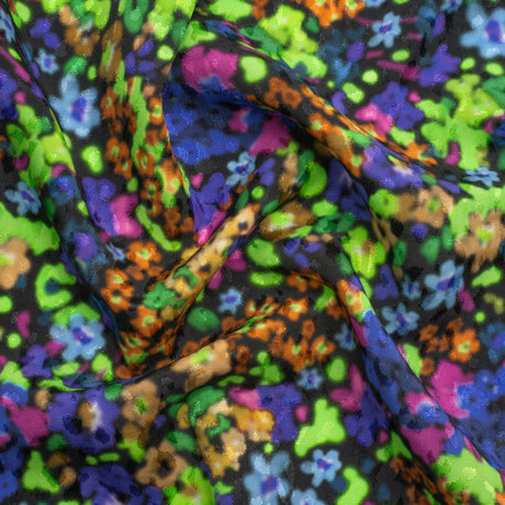 Mood Exclusive Lime Electric Dreamscape Sustainable Viscose Jacquard