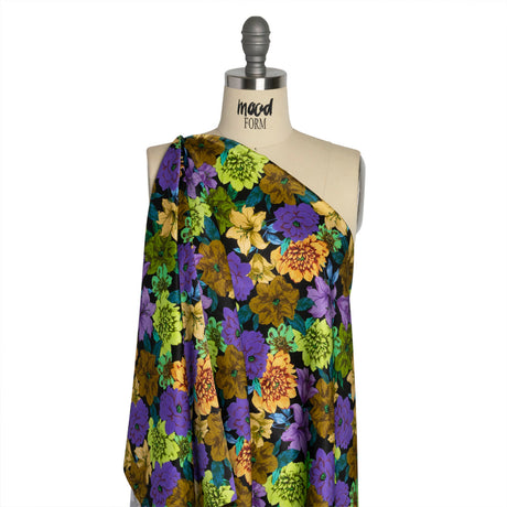 Mood Exclusive Moonlight Marigolds Sustainable Viscose Fluid Satin