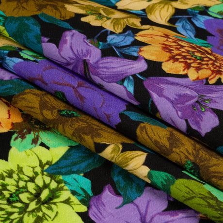 Mood Exclusive Moonlight Marigolds Sustainable Viscose Fluid Satin