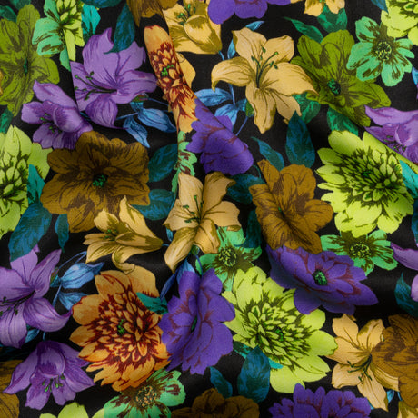 Mood Exclusive Moonlight Marigolds Sustainable Viscose Fluid Satin