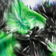 Sustainable and Recycled Viscose Satin Print - Green and Black Fireworks - Mood Exclusive Skyrockets in Flight