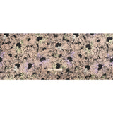 Sustainable and Recycled Viscose Satin Print - Taupe and Black Abstracted Floral - Mood Exclusive Bursting Gardens