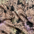 Sustainable and Recycled Viscose Satin Print - Taupe and Black Abstracted Floral - Mood Exclusive Bursting Gardens